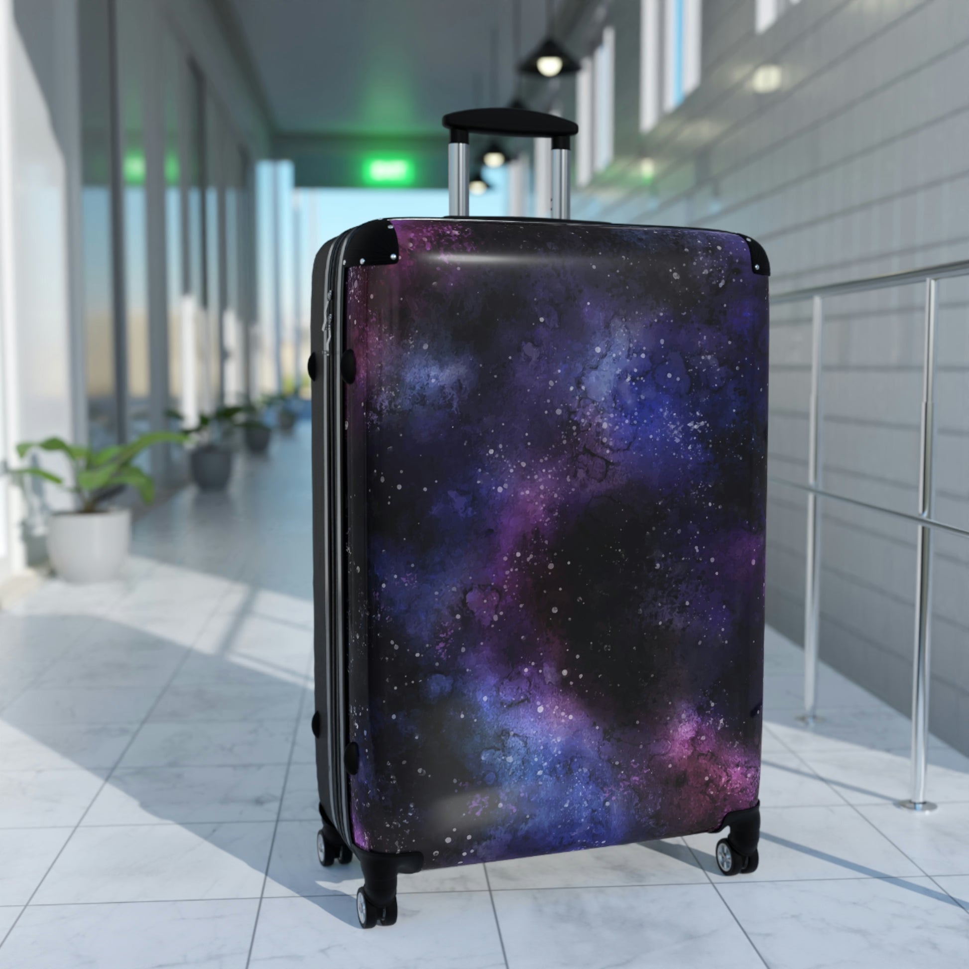 Galaxy Cabin Suitcase Luggage, Space Stars Purple Universe Carry On Travel Bag Rolling Spinner with Lock Designer Hard Shell Wheels Case Starcove Fashion