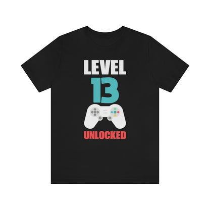 Teenager 13th Birthday Adult T-Shirt, Level 13 Unlocked Thirteen Video Game Gaming 13 Years Old Teen Party Cool Gift Present Tee Starcove Fashion