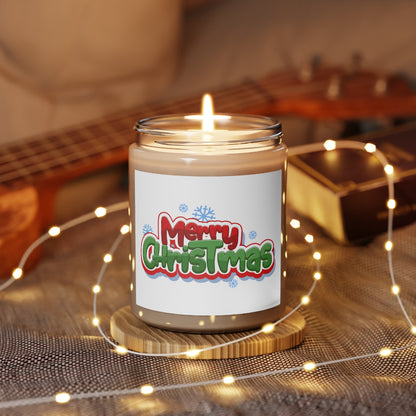 Merry Christmas Scented Candle, Holiday Handmade Natural Soy Wax Mom Dad Her Cinnamon Vanilla Stick Employee Gift Present Favors Starcove Fashion