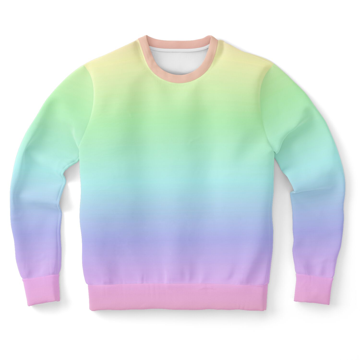 Pastel Rainbow Sweatshirt, Ombre Gradient Tie Dye Crewneck Fleece Cotton Sweater Jumper Pullover Men Women Adult Aesthetic Starcove Fashion