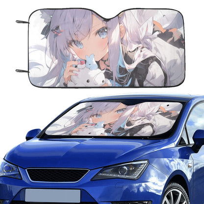 Anime Girl Car Sun Shade, Kawaii Sun Universal Windshield Car Accessories Auto Protector Window Visor Screen Decor Blocker Starcove Fashion