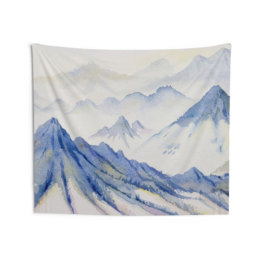Snowy Mountain Tapestry, Tops Watercolor Landscape Indoor Wall Aesthetic Art Hanging Large Small Home College Dorm Gift Starcove Fashion