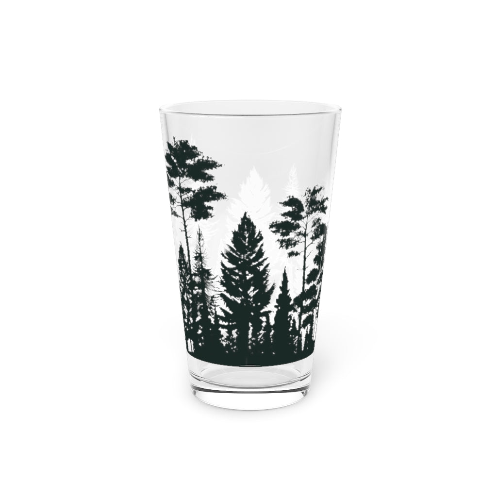 Pine Tree Forest Pint Glass (16oz), Nature Beer Mug Forest IPA Glassware Lover Birthday Gift for Him Starcove Fashion