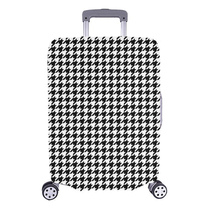 Houndstooth Luggage Cover, Black White Suitcase Bag Protector Washable Wrap Travel Small Large Aesthetic Gift Starcove Fashion