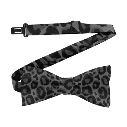 Black Leopard Bow Tie, Cheetah Animal Print Classic Chic Adjustable Pre Tied Bowtie Gift Him Men Tuxedo Groomsmen Wedding Designer Suit Starcove Fashion