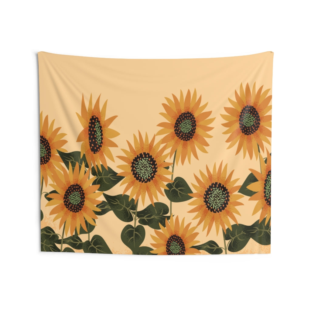 Sunflower Tapestry, Yellow Floral Wild Flowers Landscape Indoor Wall Art Hanging Tapestries Large Small Decor Home Dorm Room Gift Starcove Fashion