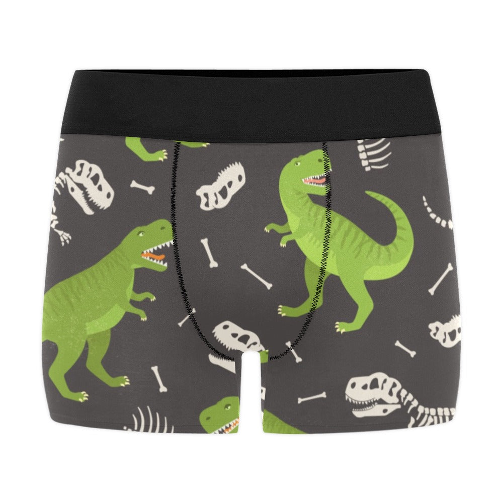 Dinosaur Print Men Boxer Briefs, Dino Trex Underwear Funny Sexy Anniversary Gift Idea For Him Honeymoon Birthday Plus Size Starcove Fashion
