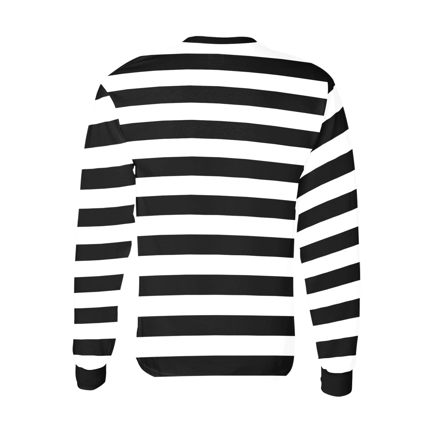 Black White Men Long Sleeve Striped TShirt, Graphic Vintage Retro Stripes Crewneck Unisex Women Designer Tee Starcove Fashion