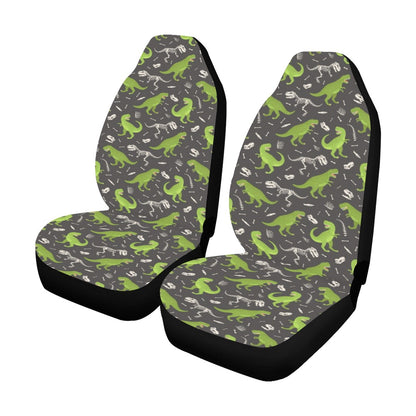 Dinosaur Car Seat Covers for Vehicle 2 pc Set, T Rex Animal Print Dino Green Front Seat SUV Gift Him Men Protector Accessory Decoration Starcove Fashion