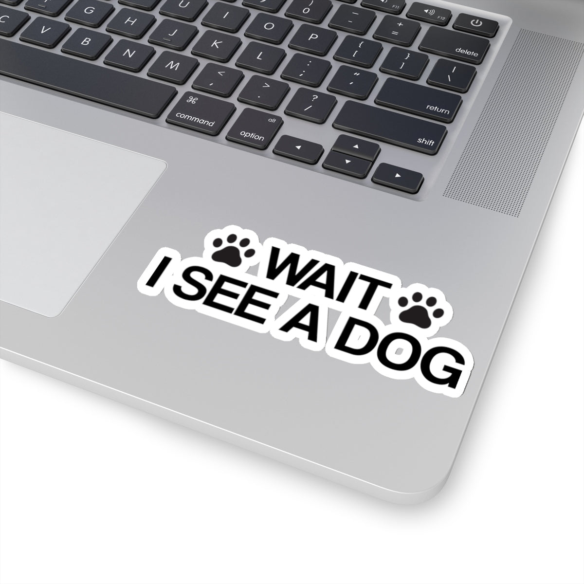 Wait I See A Dog Sticker, Paws Hold On Funny Animal Laptop Decal Vinyl Cute Waterbottle Tumbler Car Bumper Aesthetic Wall Mural Starcove Fashion