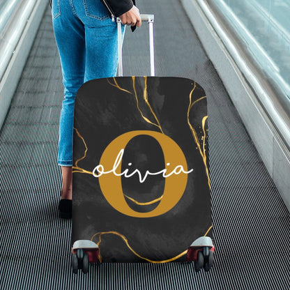 Personalized Luggage Cover, Custom Name Text Monogram Aesthetic Print Suitcase Bag Protector Travel Customized Wrap Small Large Gift Starcove Fashion