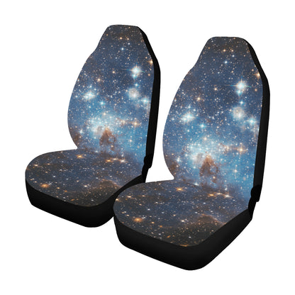 Galaxy Space Car Seat Covers 2 pc, Stars Night Sky Constellation Pattern Front Seat Covers, Car SUV Seat Protector Accessory Decoration Starcove Fashion