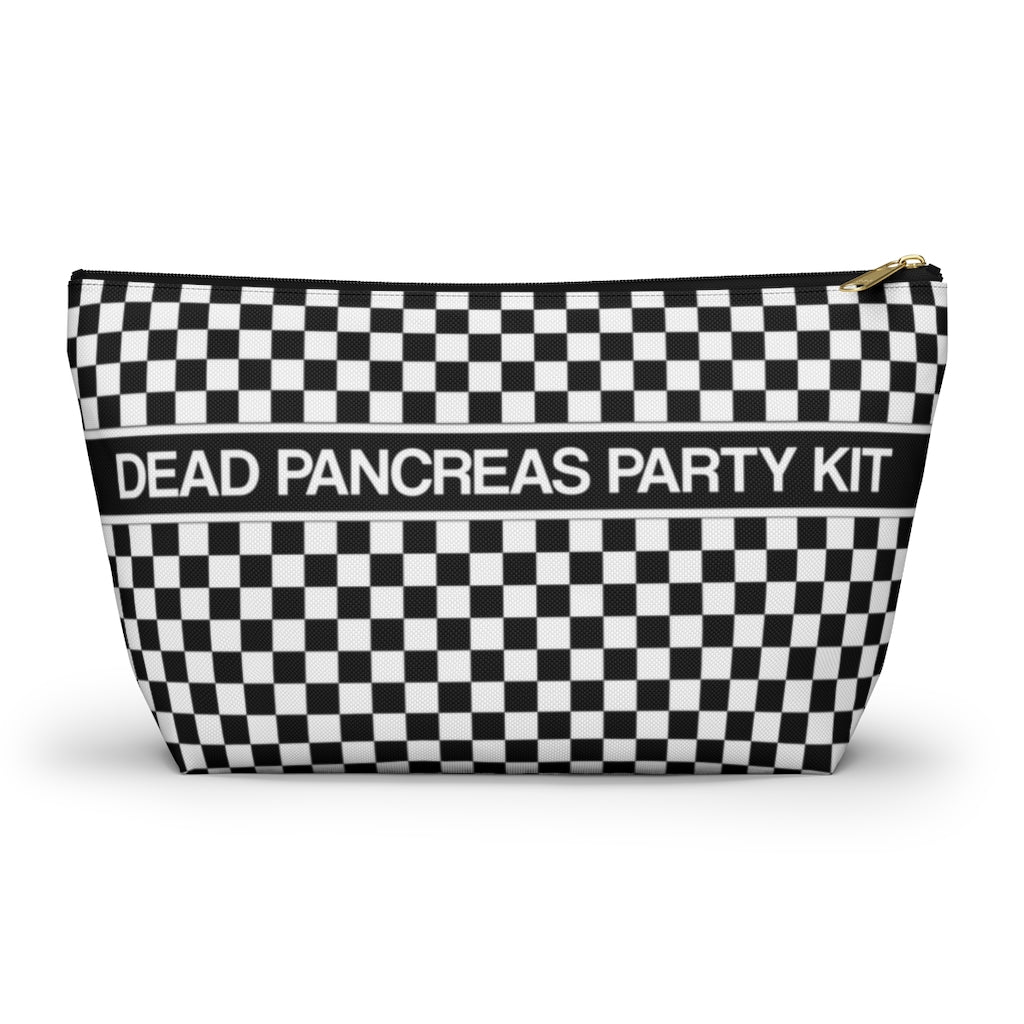 Dead Pancreas Party Kit, Diabetes Supply Case Bag, Fun Diabetic, Checkered Check Carrying Gift, Type 1 Accessory Zipper Kids Adult Pouch T-bottom Starcove Fashion