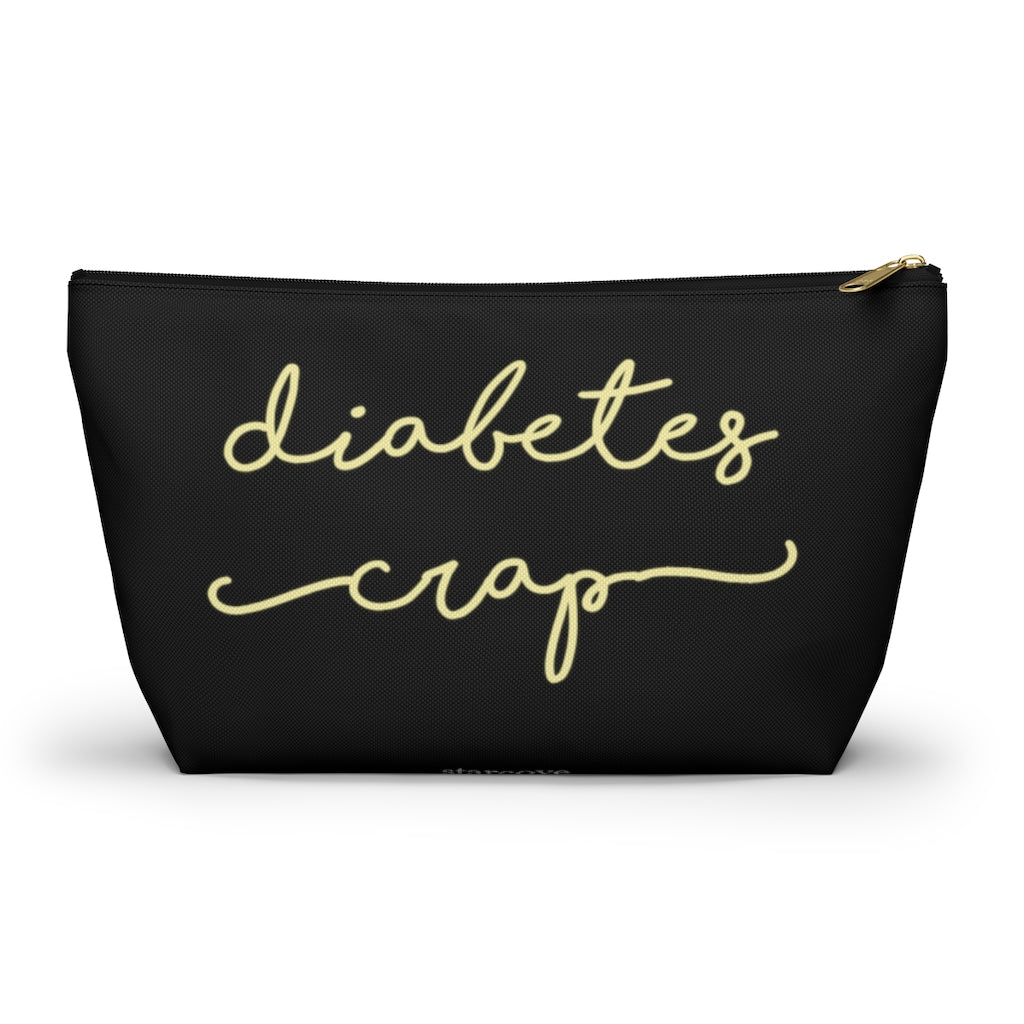 Diabetes Crap Bag, Diabetes Supply Bag, Funny Diabetic Supply Case, Type 1 2, Type One Diabetes, Accessory Zipper Pouch Bag Starcove Fashion