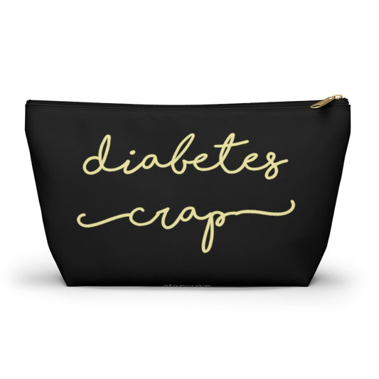 Diabetes Crap Bag, Diabetes Supply Bag, Funny Diabetic Supply Case, Type 1 2, Type One Diabetes, Accessory Zipper Pouch Bag Starcove Fashion