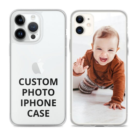 Custom iPhone 14 13 12 Pro Max Case, Personalized Photo Customized Print Cute Gift, iPhone 11 Mini SE 2020 XS Max XR X 7 Plus 8