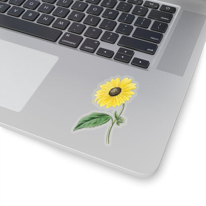 California Sunflower Decal, Nature Bloom Stem Floral Yellow Laptop Decal Vinyl Cute Waterbottle Tumbler Car Bumper Aesthetic Label Wall Starcove Fashion