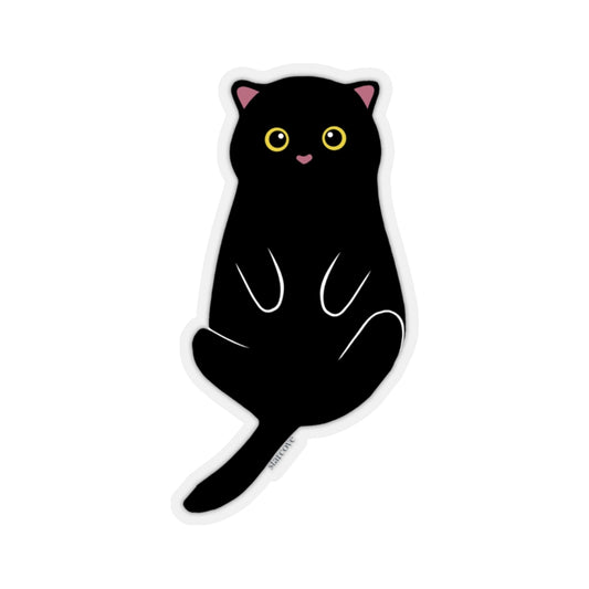 Black Cat Sticker, Kitty Pet Laptop Decal Vinyl Cute Waterbottle Tumbler Car Waterproof Bumper Aesthetic Die Cut Wall Mural Starcove Fashion