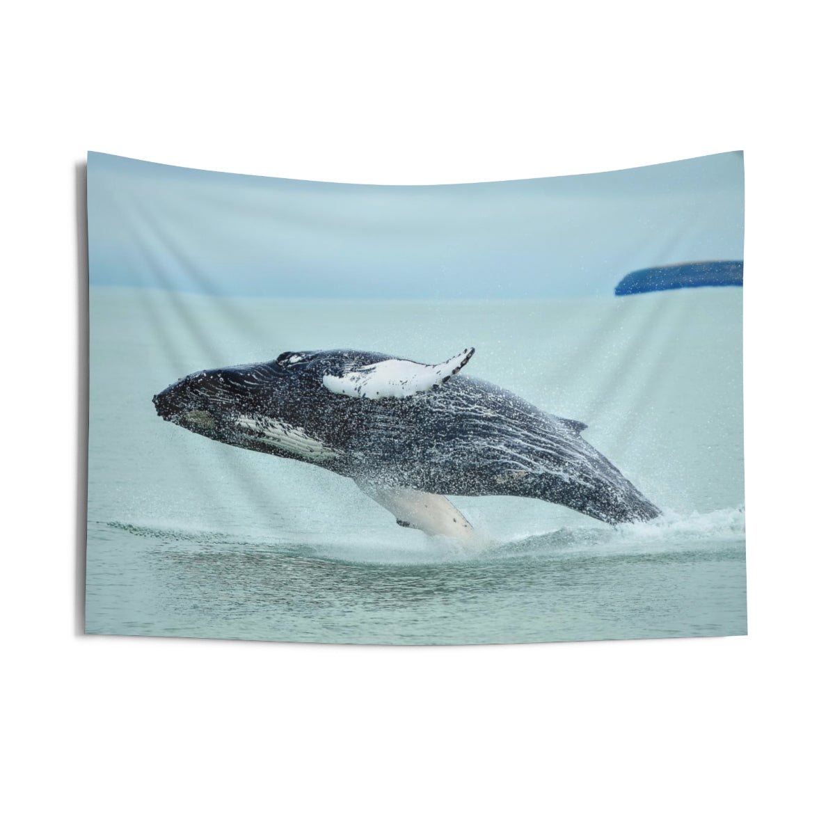 Humpback Whale Jump Tapestry, Ocean Sea Nautical Landscape Indoor Wall Art Hanging Tapestries Décor Home Dorm Gift Starcove Fashion