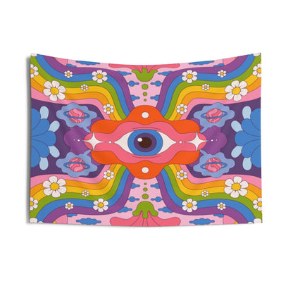 Psychedelic Eye Tapestry, Hippie Trippy Colorful Landscape Indoor Wall Art Hanging Tapestries Large Small Decor Home Dorm Room Gift Starcove Fashion