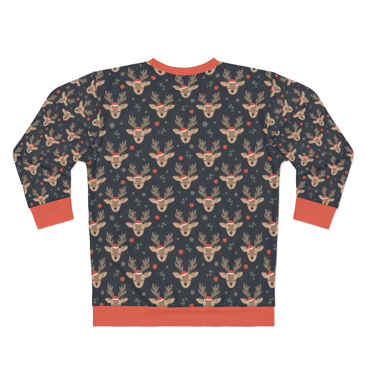 Vintage Reindeer Sweater, Navy Sweatshirt Animal Print Party Holiday December Merry Xmas Men Women Gift Starcove Fashion