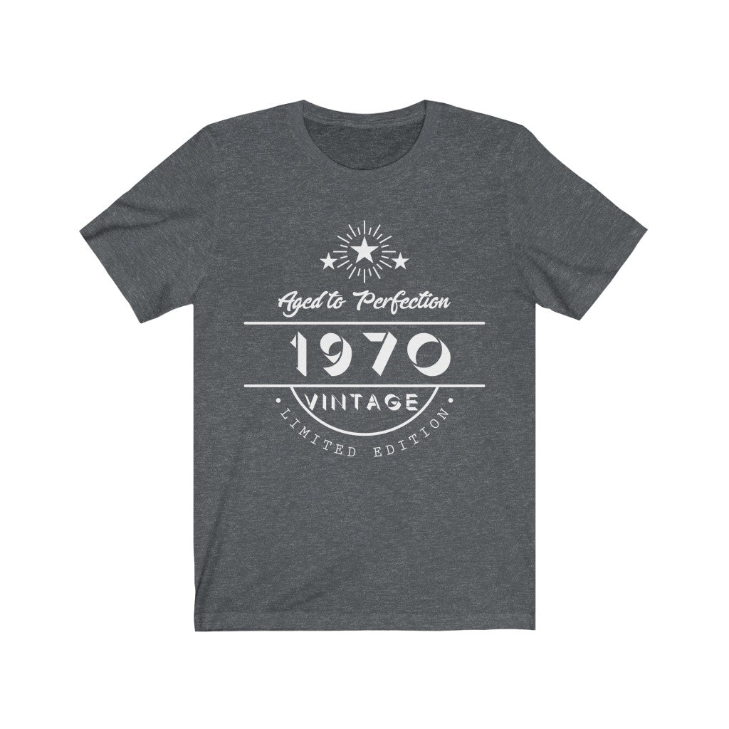 1970 Limited Edition Birthday Shirt, 51st Vintage Aged to Perfection Funny Gift Ideas Born in 70s Vintage Men Women Graphic Crewneck Tee Starcove Fashion