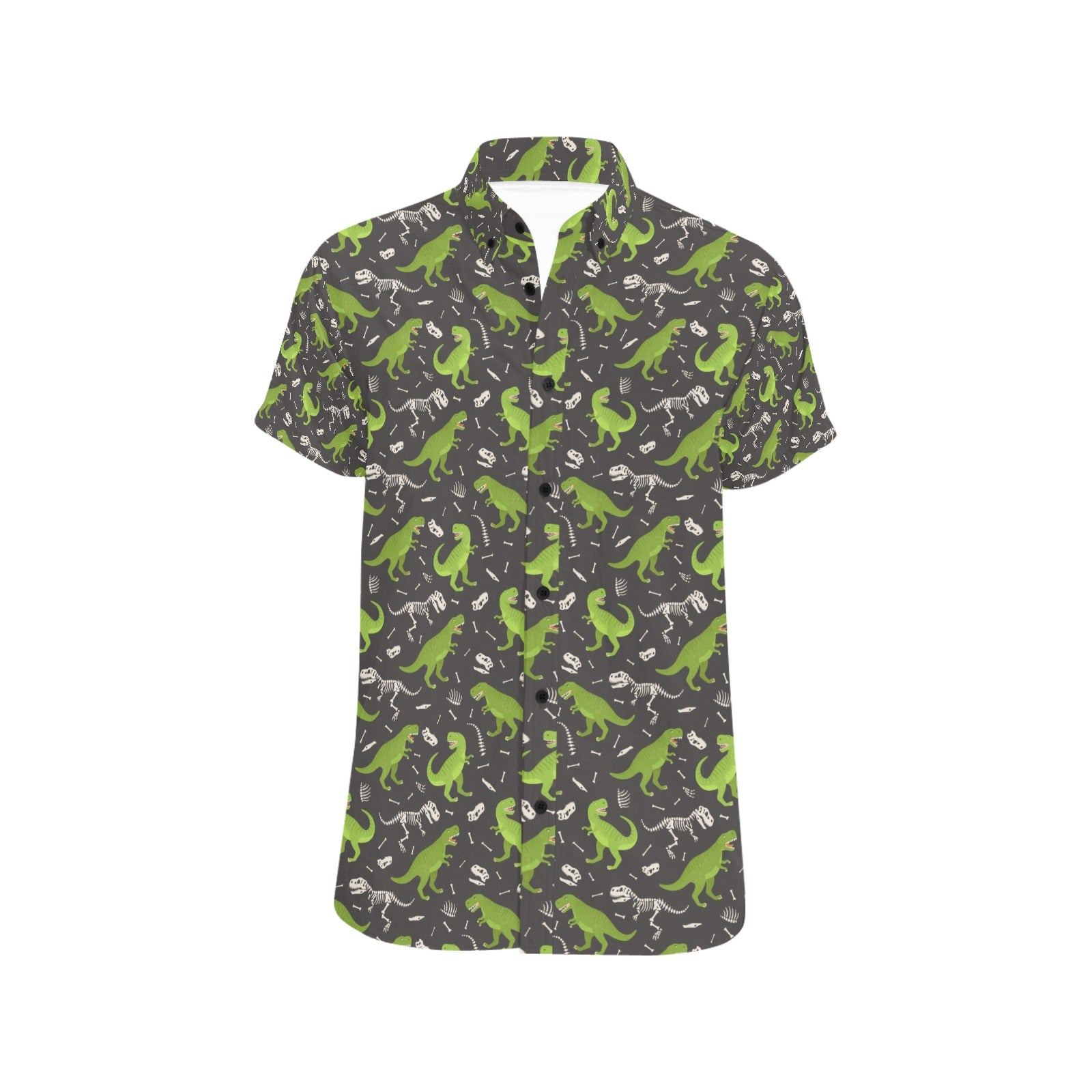dinosaur dress shirt Diggin' Up Dinosaurs Button Up Shirt | Adult Apparel | Adult | Adult | XS | Black/White