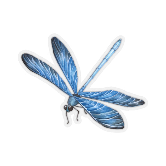 Blue Dragonfly Sticker, Watercolor Laptop Vinyl Cute Waterbottle Tumbler Car Bumper Aesthetic Label Wall Phone Macbook Mural Decal Die Cut Starcove Fashion