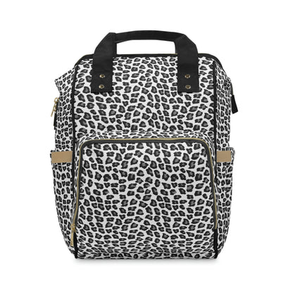 Snow Leopard Diaper Bag Backpack, Animal Print Baby Girl Waterproof Insulated Pockets Stylish Mom Designer Men Women Starcove Fashion