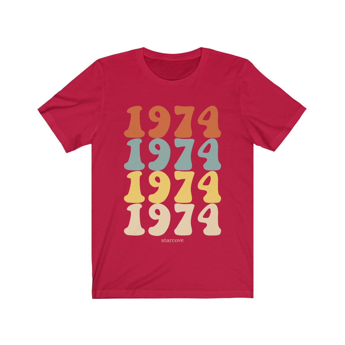 1974 shirt, 47th Birthday Party Turning 47 Years Old, 70s Retro Vintage gift Idea Women Men, Born Made in 1974 Funny Present Dad Mom TShirt Starcove Fashion