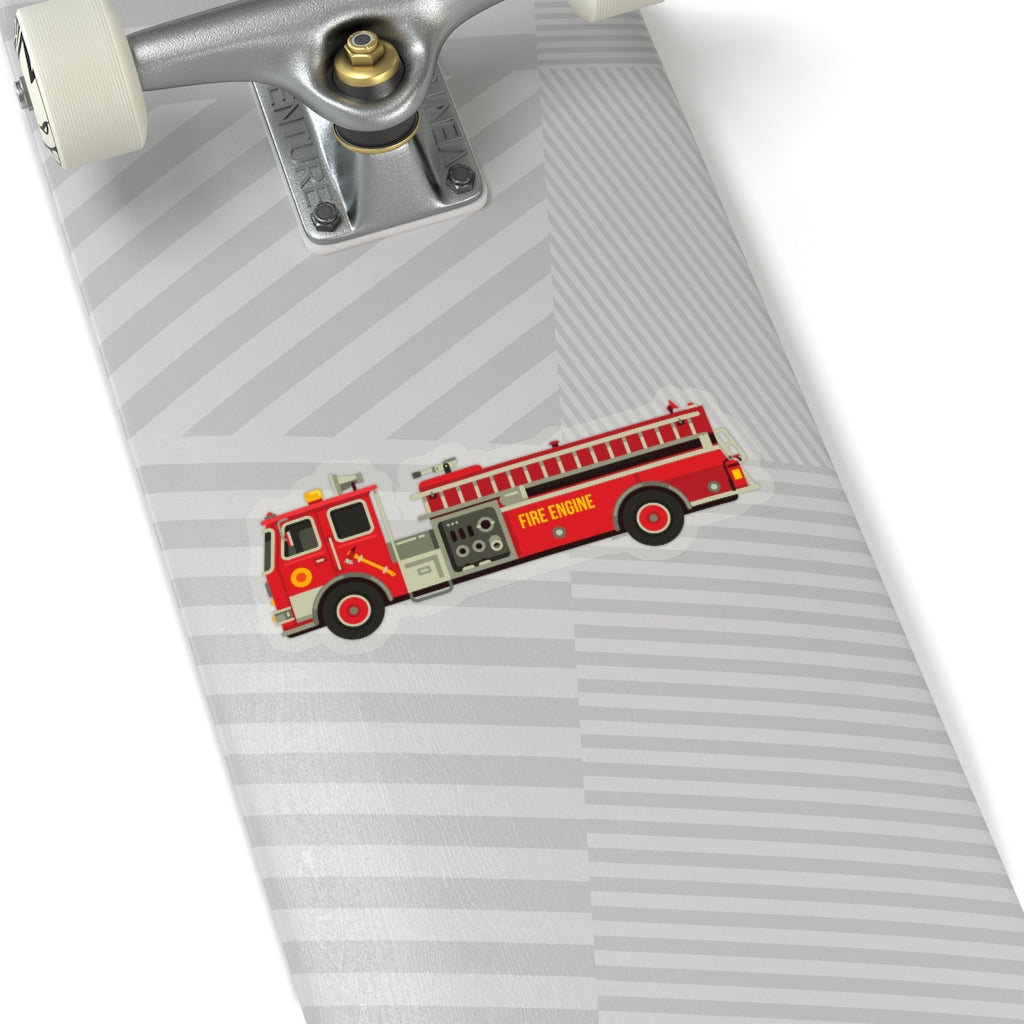 Fire Engine Truck Sticker, Emergency Vehicle Birthday Laptop Decal Vinyl Cute Waterbottle Tumbler Car Waterproof Bumper Die Cut Wall Mural Starcove Fashion