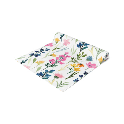 Wild Flowers Table Runner, Floral Vintage Home Decor Decoration Theme Tablecoth Cotton Dining Linen Starcove Fashion