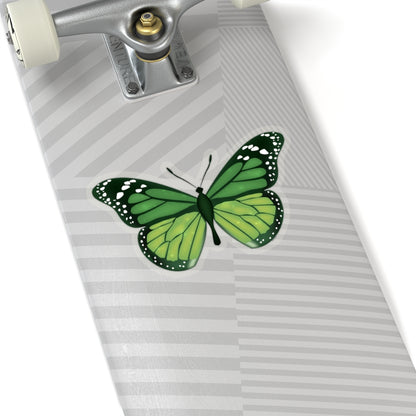 Green Monarch Butterfly Sticker, Animal Insect Cute Decal Label Phone Macbook Small Large Cool Art Computer Hydro Flask Starcove Fashion