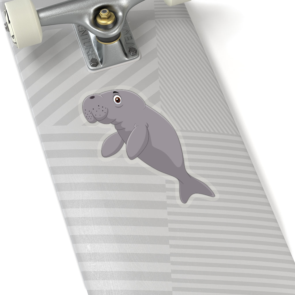 Manatee Sticker, Sea Ocean Marine Animal Laptop Decal Vinyl Cute Waterbottle Tumbler Car Waterproof Aesthetic Die Cut Wall Mural Starcove Fashion