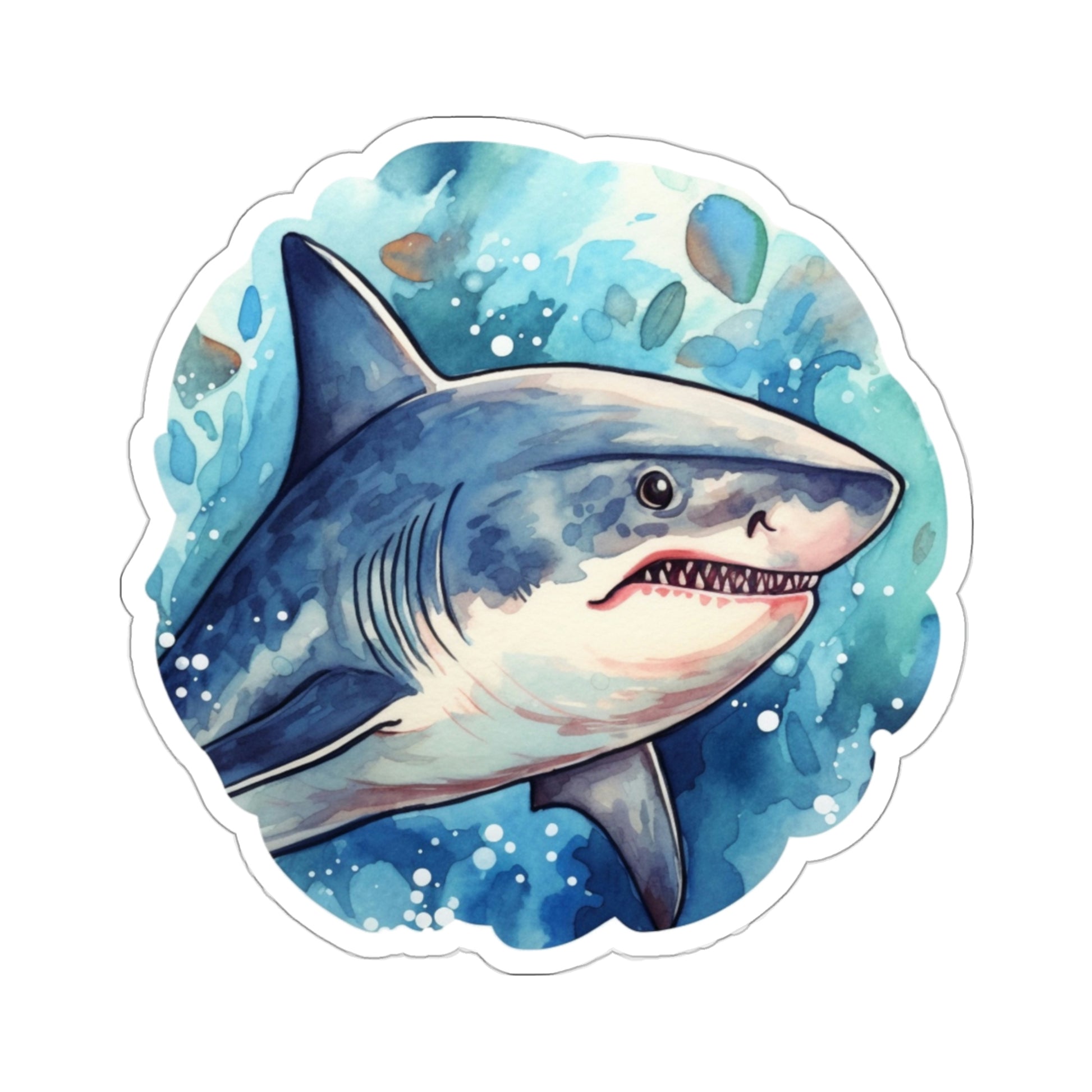 Great White Shark Sticker, Ocean Laptop Decal Vinyl Cute Waterbottle T –  Starcove Fashion
