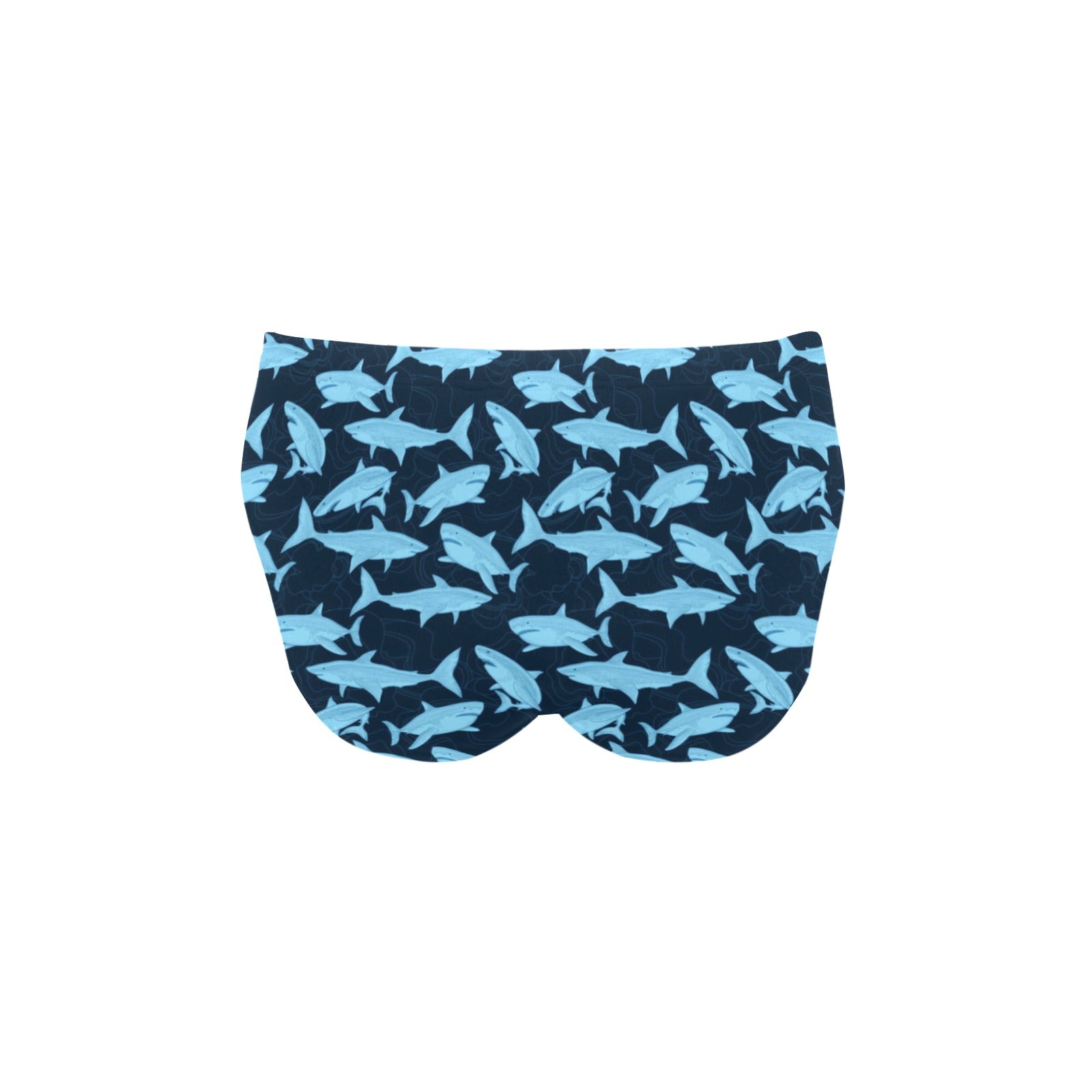 Shark Men Swim Briefs, Navy Blue Beach Ocean Sexy Swimwear Trunks Swim –  Starcove Fashion