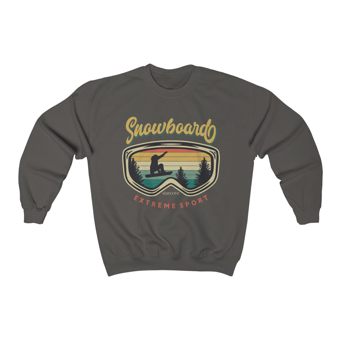 Snowboard Retro Goggles Sweatshirt, Vintage Men Women Extreme Sports Mountain Gift Boarding Crewneck Sweater Top Starcove Fashion