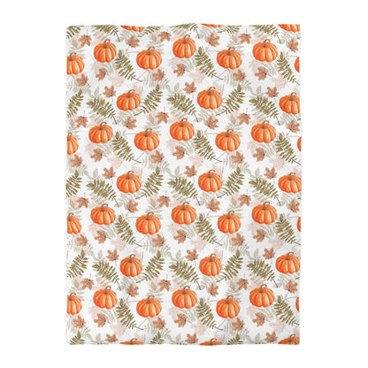 Pumpkin Duvet Cover, Fall Autumn Leaves Orange Bedding Queen King Full Twin XL Microfiber Designer Bed Quilt Bedroom Decor Starcove Fashion