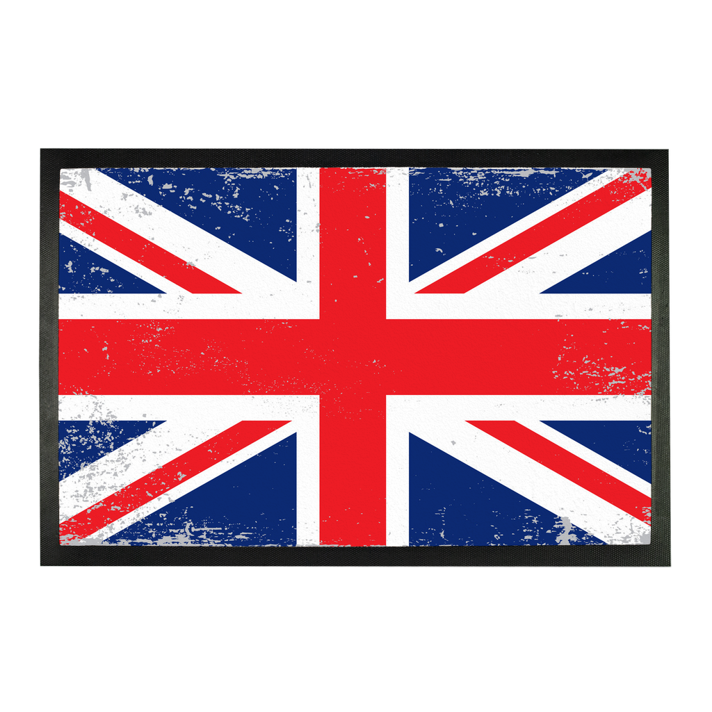UK Union Jack Distressed Flag Doormat, Full Color Print Red Blue White Pride Sublimation Floor Front Door House Warming Gift Welcome Mat Starcove Fashion