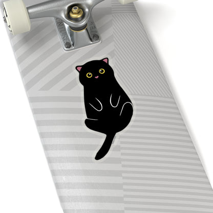 Black Cat Sticker, Kitty Pet Laptop Decal Vinyl Cute Waterbottle Tumbler Car Waterproof Bumper Aesthetic Die Cut Wall Mural Starcove Fashion