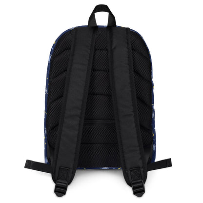 Cats In Space Backpack, Galaxy Navy Blue 15" Laptop Men Women Kids Gift Girls Him Her School College Waterproof Pockets Aesthetic Bag