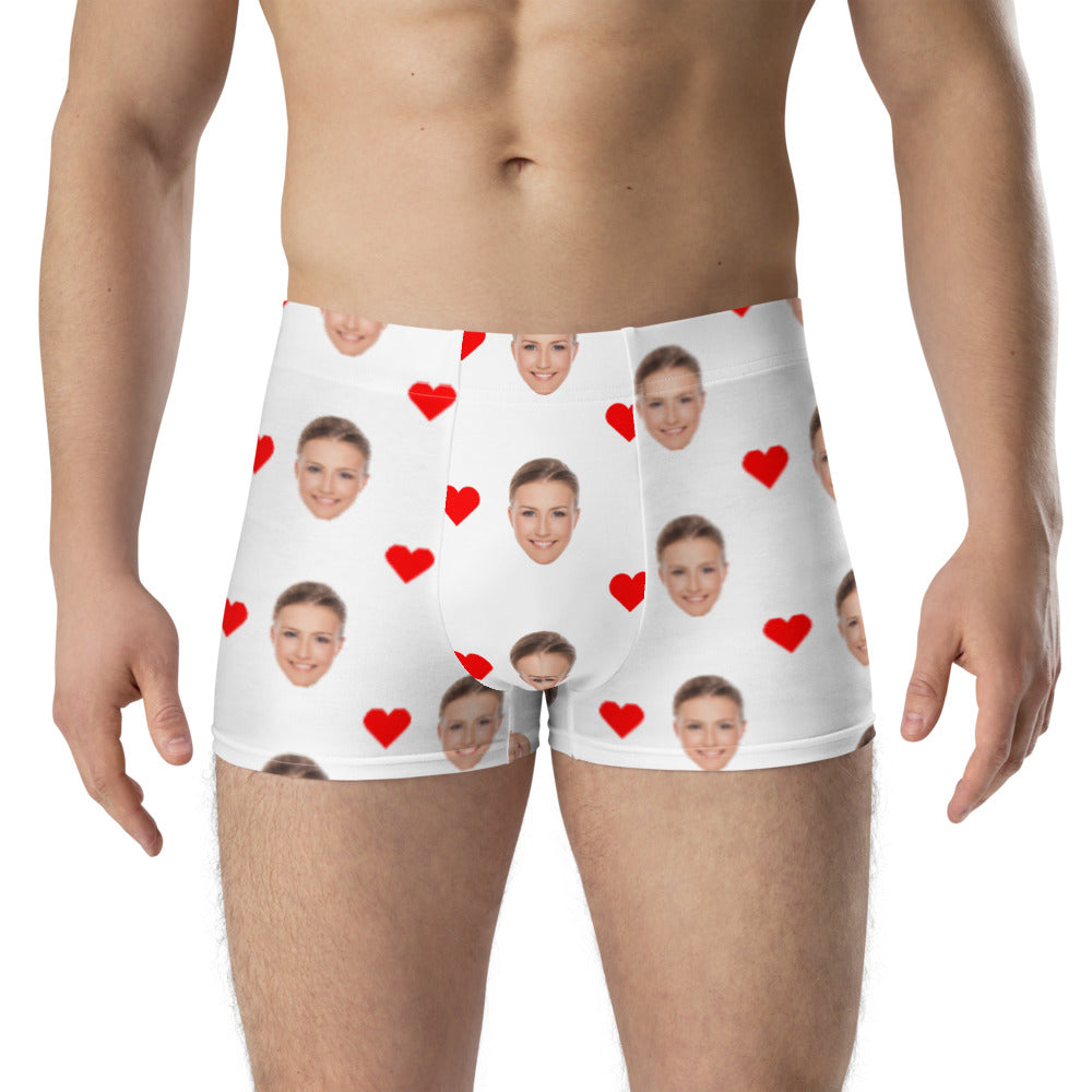 Personalized Face Men Boxers Briefs, Custom Romantic Husband Boyfriend  Anniversary Birthday Valentine Gifts Him Print Underwear