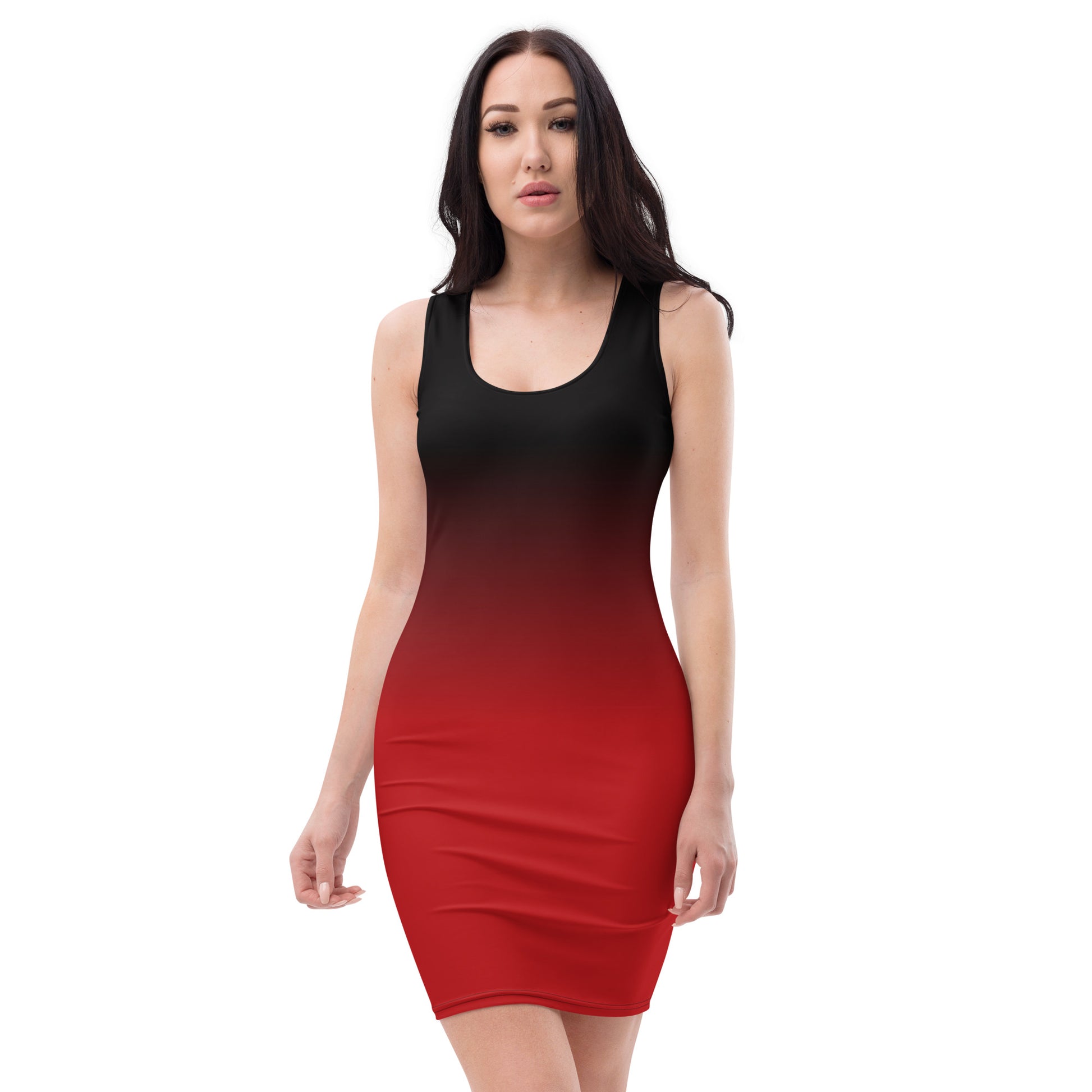 Ombre Bodycon Dress, Black and Red Summer Beach Dip Dye Gradient Evening Festival Sexy Pencil Mini Cocktail Dress Women Girls XS Ombre Bodycon Dress, Black and Red Summer Beach Dip Dye Gradient Evening Festival Sexy Pencil Mini Cocktail Dress Women Girls XS