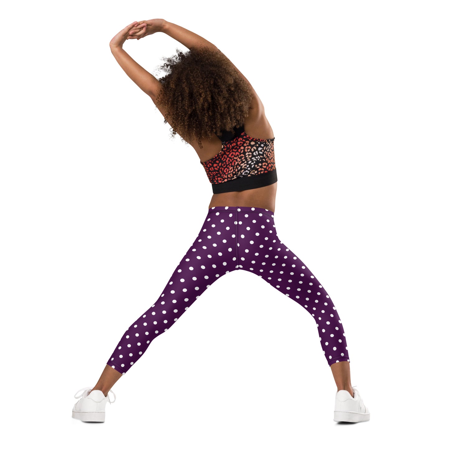 Purple Polka Dots Kids Girls Leggings (2T-7), Toddler Children Cute Printed Yoga Pants Graphic Fun Tights Gift Starcove Fashion