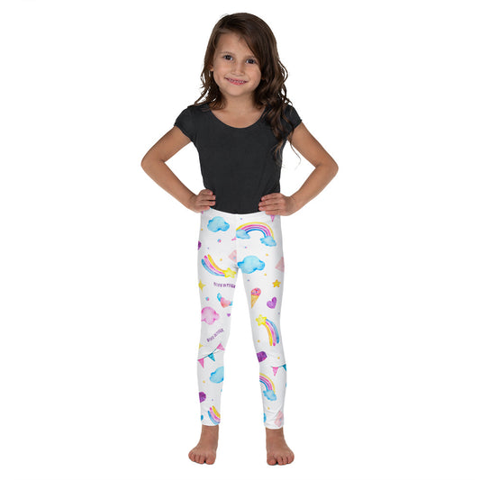 Unicorn Girls Leggings (2T-7), Believe in Magic Rainbow Watercolor Pink Fun Toddlers Baby Kids Children Yoga Pants Tights Starcove Fashion