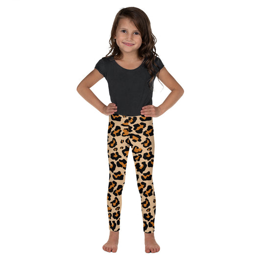 Leopard Kids Girls Leggings (2T-7), Cheetah Animal Print Toddler Children Cute Printed Yoga Pants Graphic Fun Tights Gift Starcove Fashion