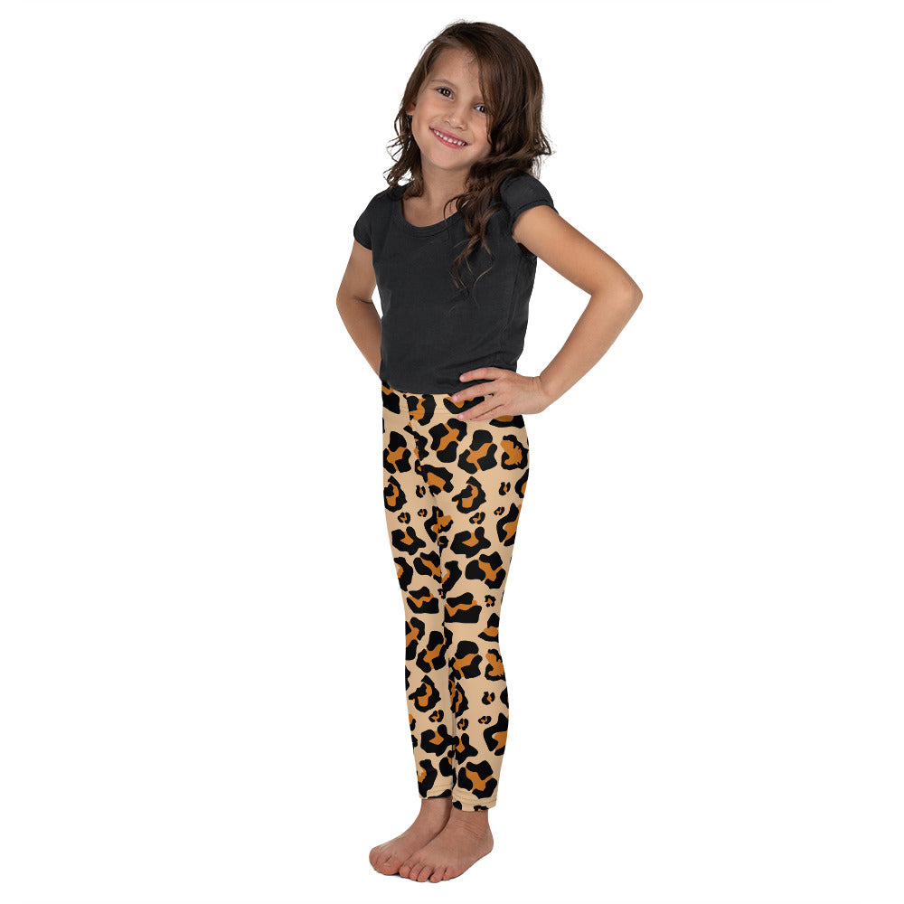 Leopard Kids Girls Leggings (2T-7), Cheetah Animal Print Toddler Children Cute Printed Yoga Pants Graphic Fun Tights Gift Starcove Fashion