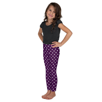 Purple Polka Dots Kids Girls Leggings (2T-7), Toddler Children Cute Printed Yoga Pants Graphic Fun Tights Gift Starcove Fashion