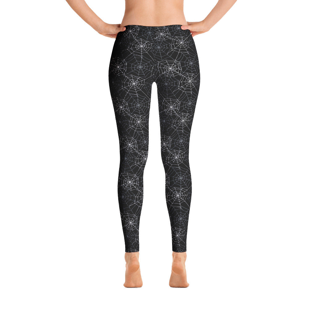 Spiderweb Leggings Women, Halloween Spider Goth Printed Yoga Pants Cut –  Starcove Fashion
