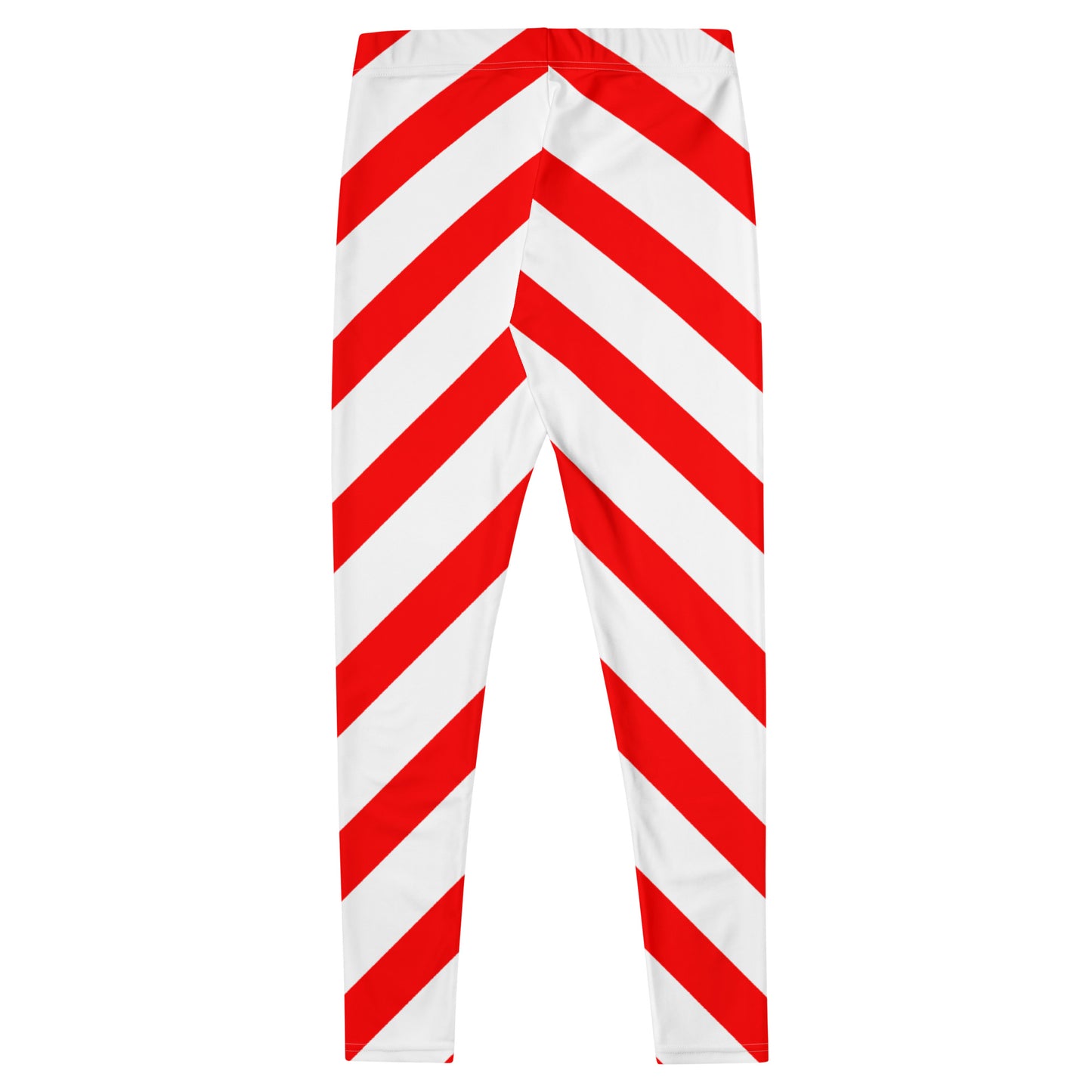 Candy Cane Leggings Women, Red White Striped Printed Yoga Pants Holiday Christmas Workout Fun Designer Tights Starcove Fashion